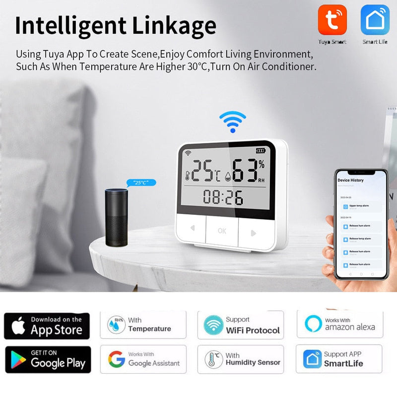 Tuya WiFi ZigBee Smart Temperature Humidity Sensor